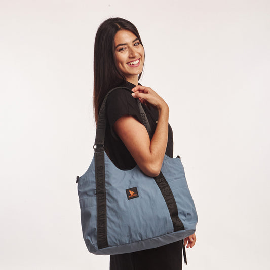 Bolso Nylon Azul Claro