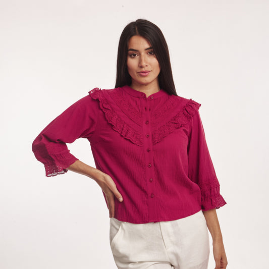 Camisa Puntillas Roja