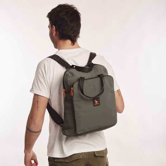 Mochila Grande Nylon Verde