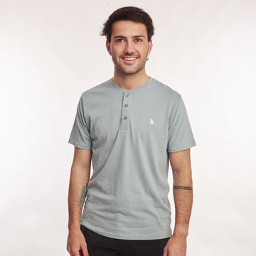 T-shirt Botones Celeste