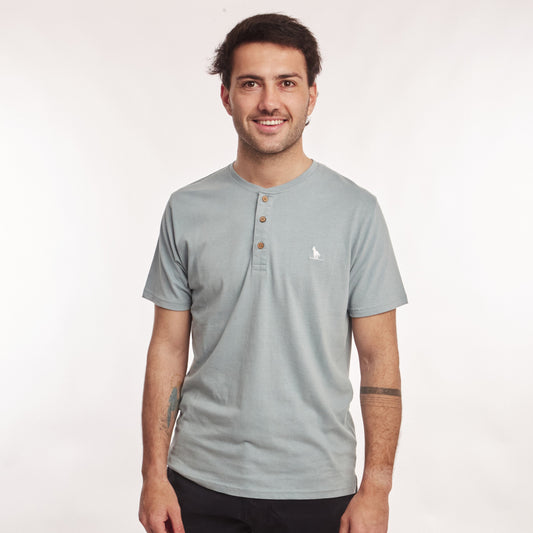 T-shirt Botones Celeste