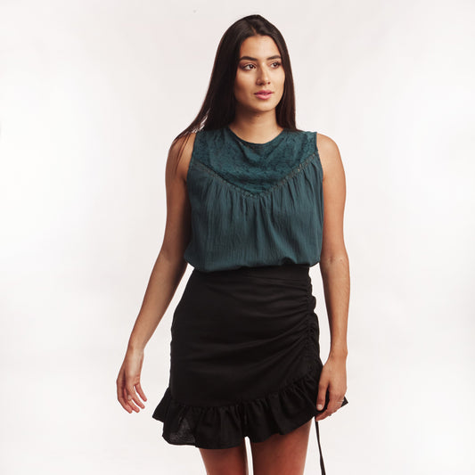 Pollera Fruncida Negro