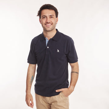 Polo hombre Marino