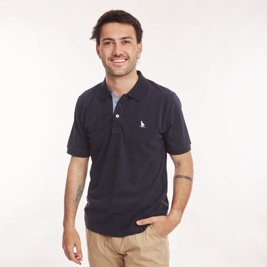 Polo hombre Marino