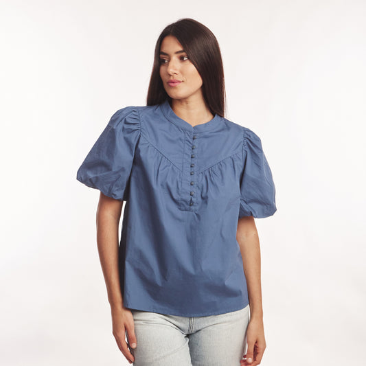 Blusa Botones Azul