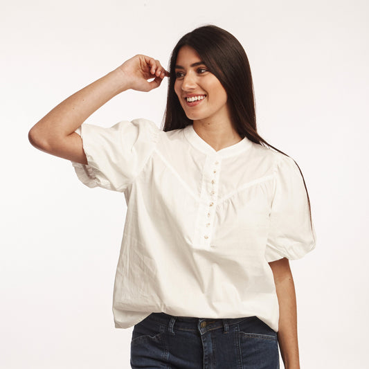 Blusa Botones Blanca