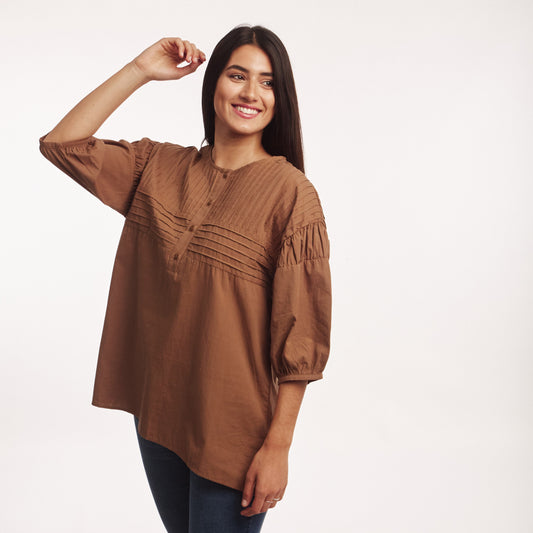 Blusa Oversize Marron