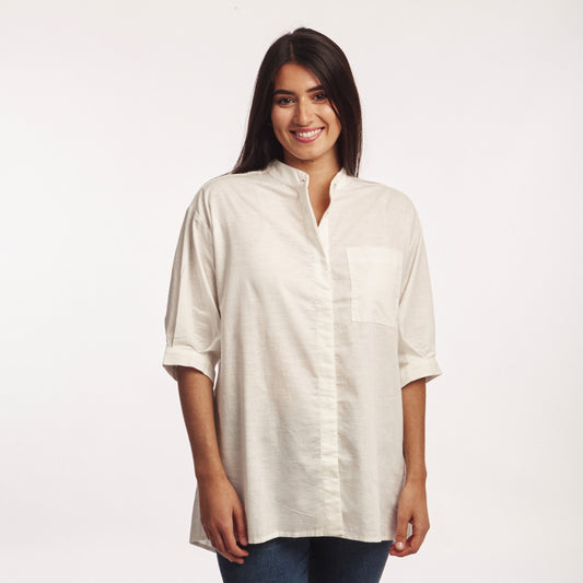 Camisola lino Blanco