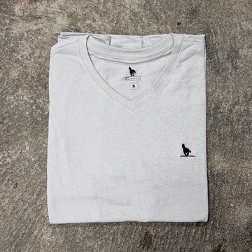 T-shirt en V Gris Hielo