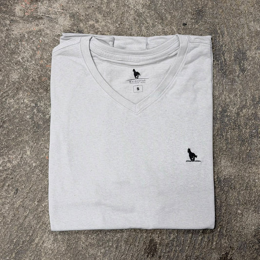 T-shirt en V Gris Hielo