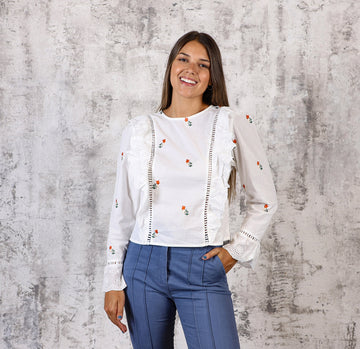 Blusa Broderie Blanca