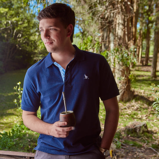 Polo hombre Marino