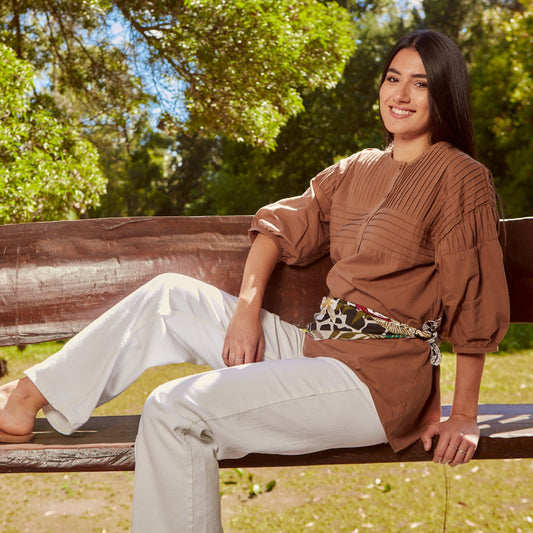 Blusa Oversize Marron