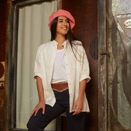 Camisola lino Blanco