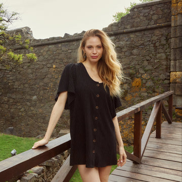 Vestido Suelto Rayas Negro