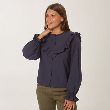 Camisa Catalina Azul Oscuro