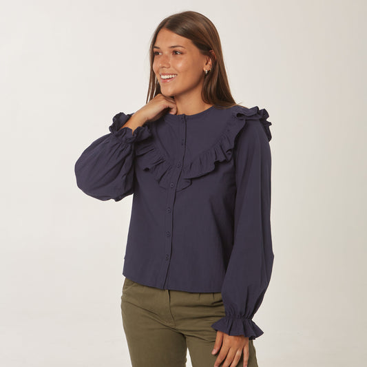 Camisa Catalina Azul Oscuro