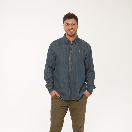 Camisa Jean Azul