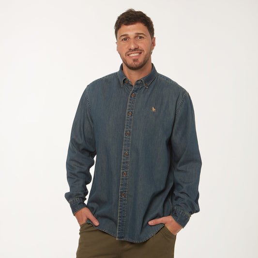 Camisa Jean Azul