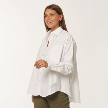 Camisa Oxford Oversize Blanca