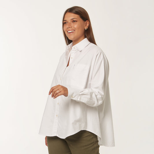 Camisa Oxford Oversize Blanca