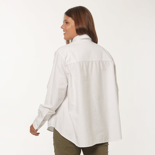 Camisa Oxford Oversize Blanca