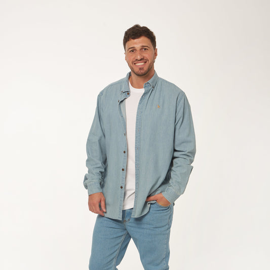 Camisa Jean Celeste
