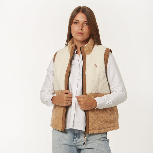Chaleco Teddy Beige