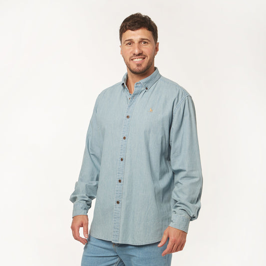 Camisa Jean Celeste