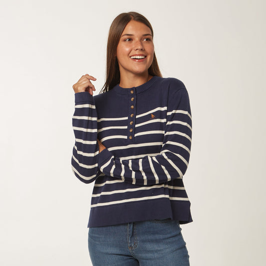 Sweater Rayado Minero Azul