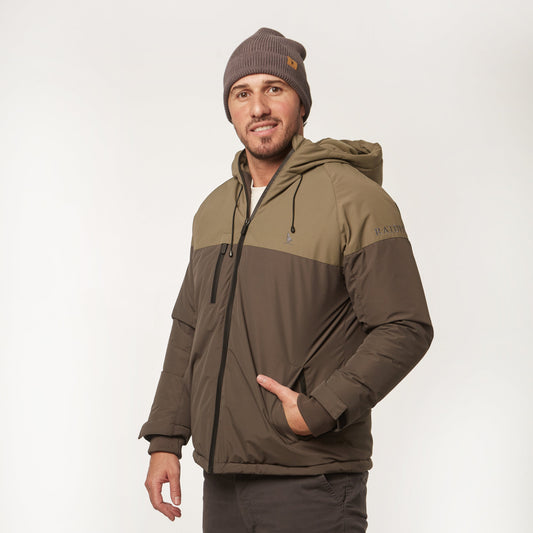 Campera Bicolor Beige/Verde