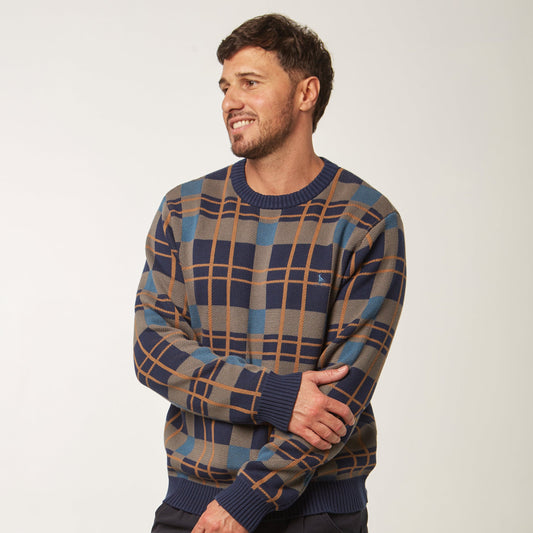 Sweater Cuadros Marino