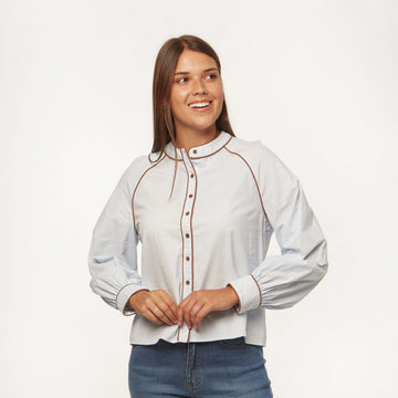 Camisa Silvana Vivos Celeste