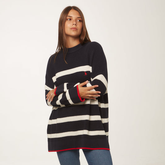 Sweater Rayado Marinero Azul