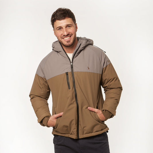 Campera Bicolor Beige/Marron