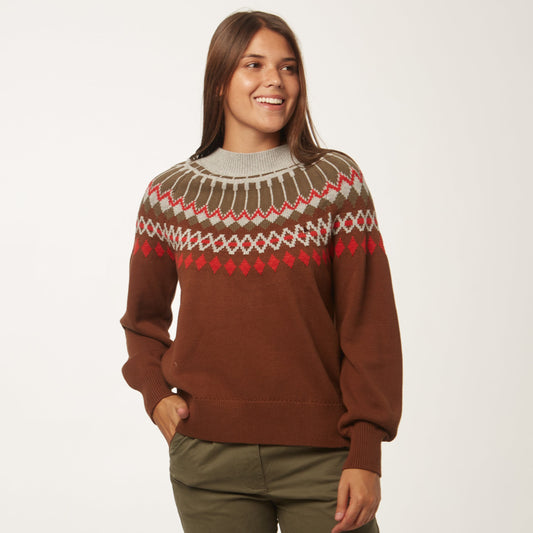 Sweater Jacquard Marron