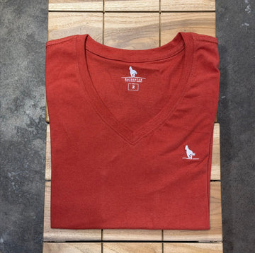 T-shirt en V Roja