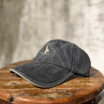 Gorro Solapa Negro Gastado