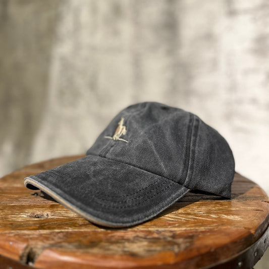 Gorro Solapa Negro Gastado