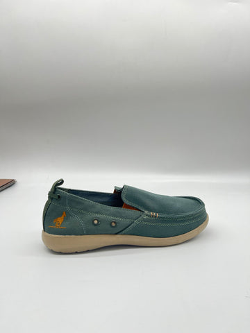 Zapato Clasico Lona Hombre Verde
