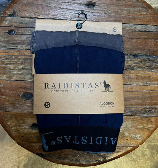 Boxer x2 Gris Oscuro/Azul