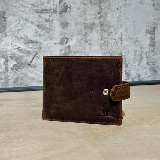 Billetera Monedero c/presilla Marron Rojizo
