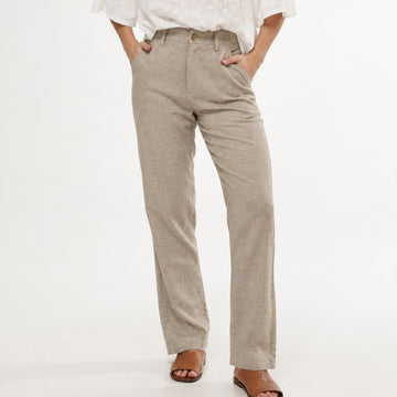 Pantalon Lino Beige