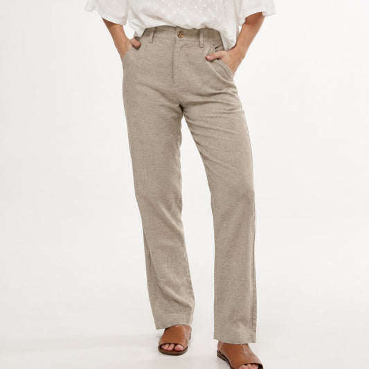Pantalon Lino Beige