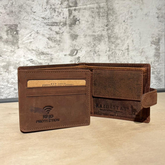Billetera Monedero c/presilla Marron