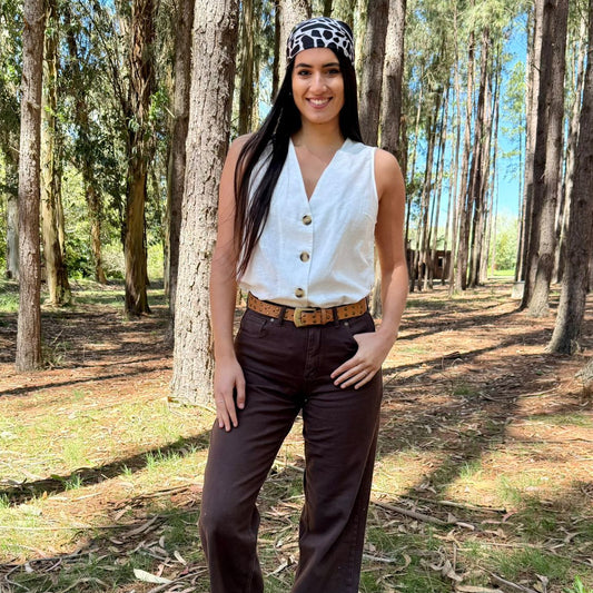 Jean Recto Color Chocolate