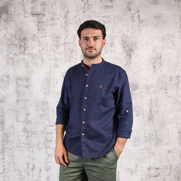 Camisa Lino Mao Marino
