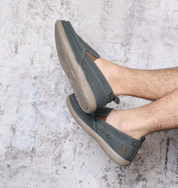 Zapato Clasico Lona Hombre Verde