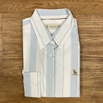 Camisa Rayas Blanca y Celeste