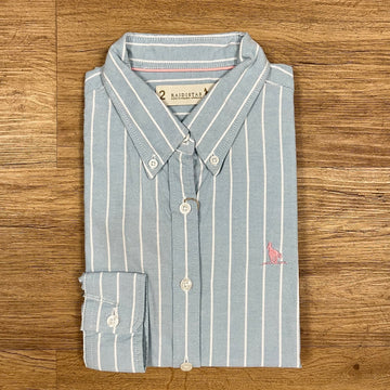 Camisa Rayas Verde Agua